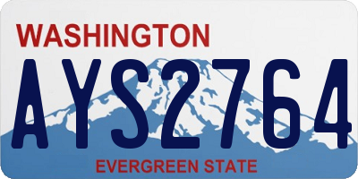 WA license plate AYS2764