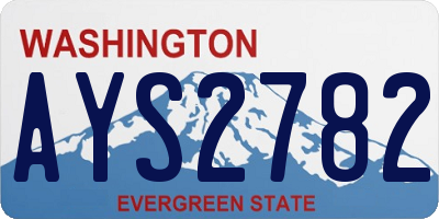 WA license plate AYS2782
