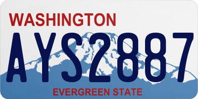 WA license plate AYS2887