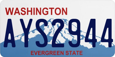 WA license plate AYS2944