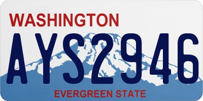 WA license plate AYS2946
