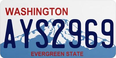 WA license plate AYS2969
