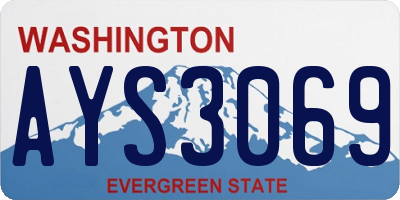 WA license plate AYS3069