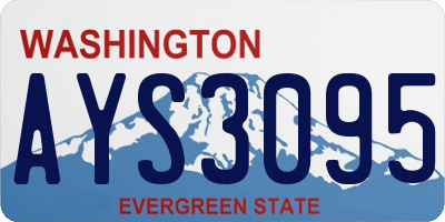 WA license plate AYS3095
