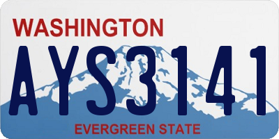 WA license plate AYS3141