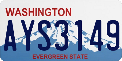 WA license plate AYS3149