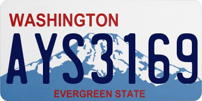 WA license plate AYS3169