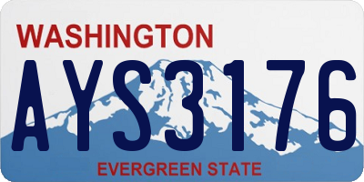 WA license plate AYS3176
