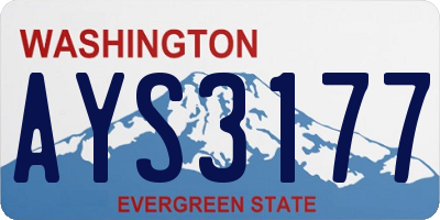 WA license plate AYS3177