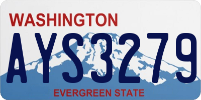 WA license plate AYS3279