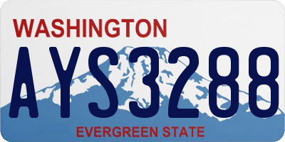 WA license plate AYS3288