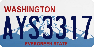 WA license plate AYS3317