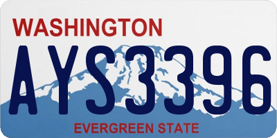 WA license plate AYS3396