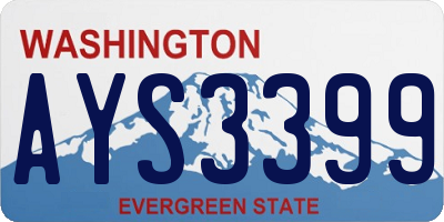 WA license plate AYS3399