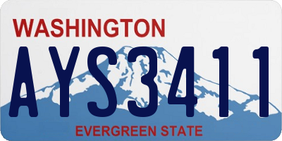 WA license plate AYS3411