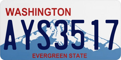 WA license plate AYS3517
