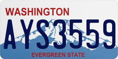 WA license plate AYS3559