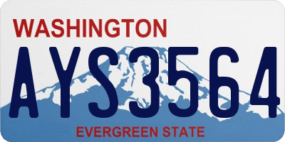 WA license plate AYS3564