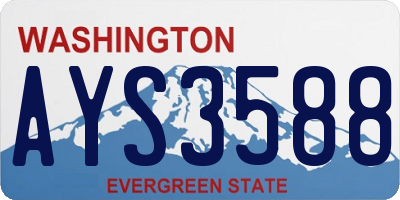 WA license plate AYS3588