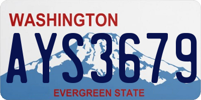 WA license plate AYS3679