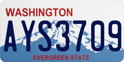WA license plate AYS3709