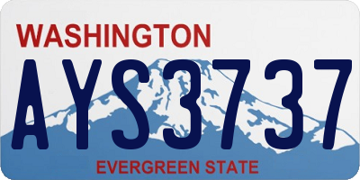 WA license plate AYS3737