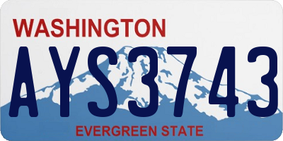 WA license plate AYS3743