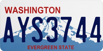 WA license plate AYS3744