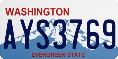 WA license plate AYS3769