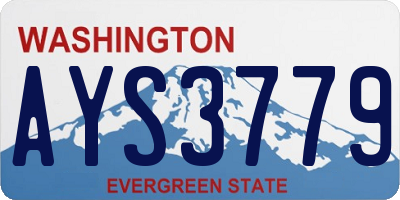 WA license plate AYS3779