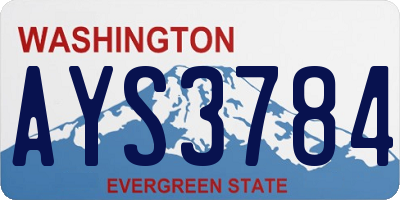 WA license plate AYS3784