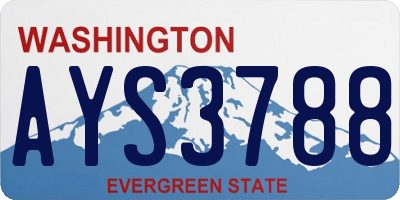 WA license plate AYS3788