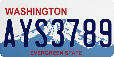 WA license plate AYS3789
