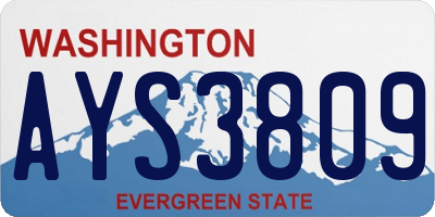 WA license plate AYS3809