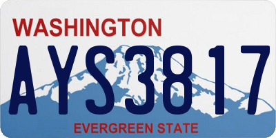 WA license plate AYS3817