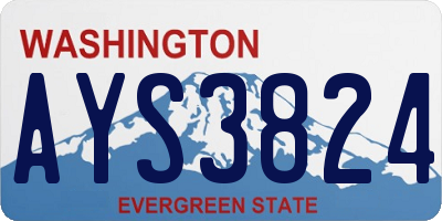 WA license plate AYS3824