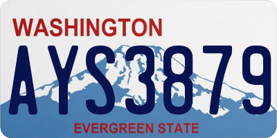 WA license plate AYS3879