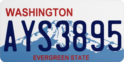 WA license plate AYS3895
