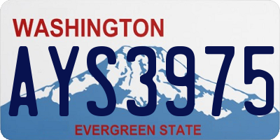 WA license plate AYS3975