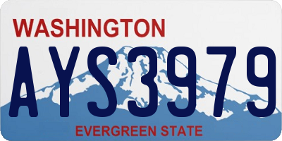 WA license plate AYS3979