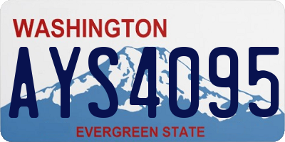WA license plate AYS4095