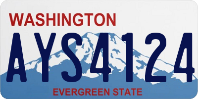 WA license plate AYS4124
