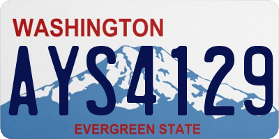 WA license plate AYS4129