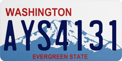 WA license plate AYS4131