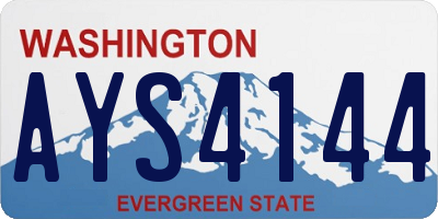 WA license plate AYS4144