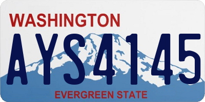 WA license plate AYS4145