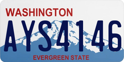 WA license plate AYS4146