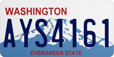 WA license plate AYS4161