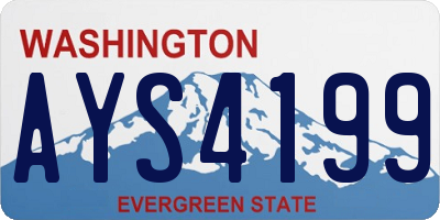 WA license plate AYS4199