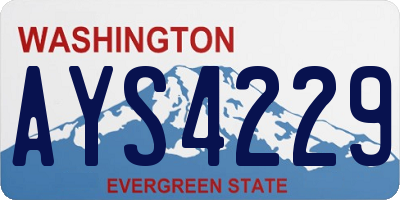 WA license plate AYS4229